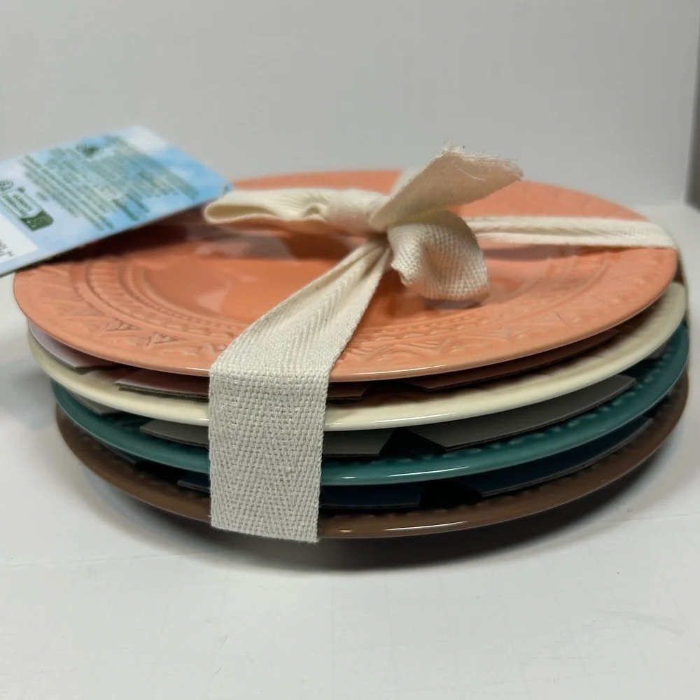 Disney Parks Moana Spotlight Set of Four Stoneware Plates New with Tags